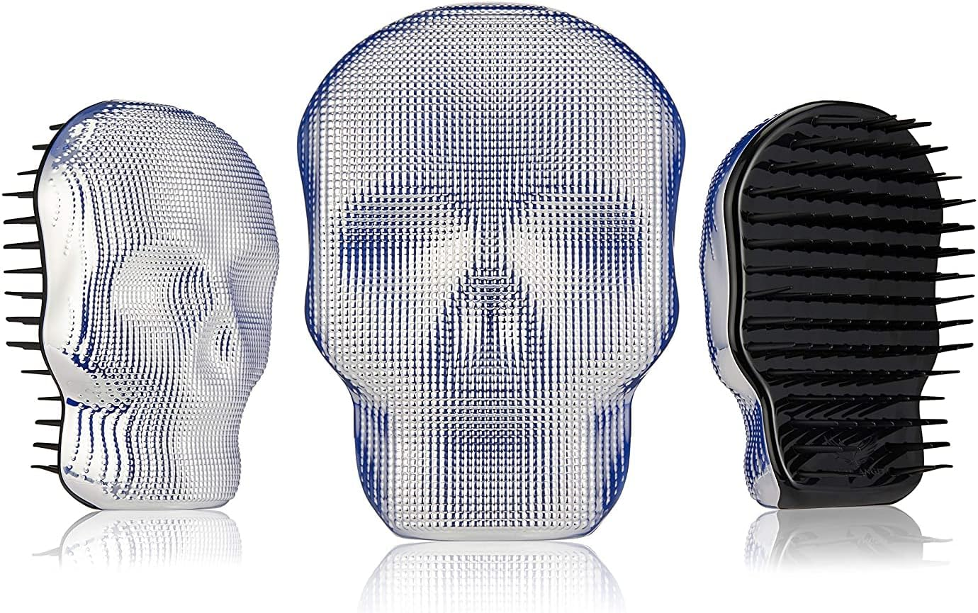 Tangle Angel Rebel - Detangling Hair Brush, Studded White Chrome