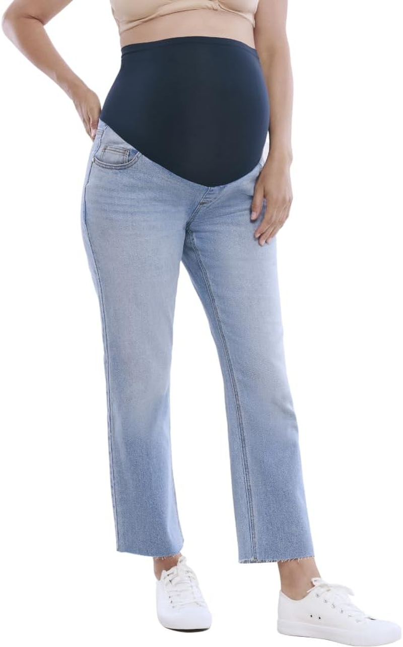 Motherhood Maternity Women'S Secret Fit over the Belly Slim Straight Leg Pregnancy Jeans