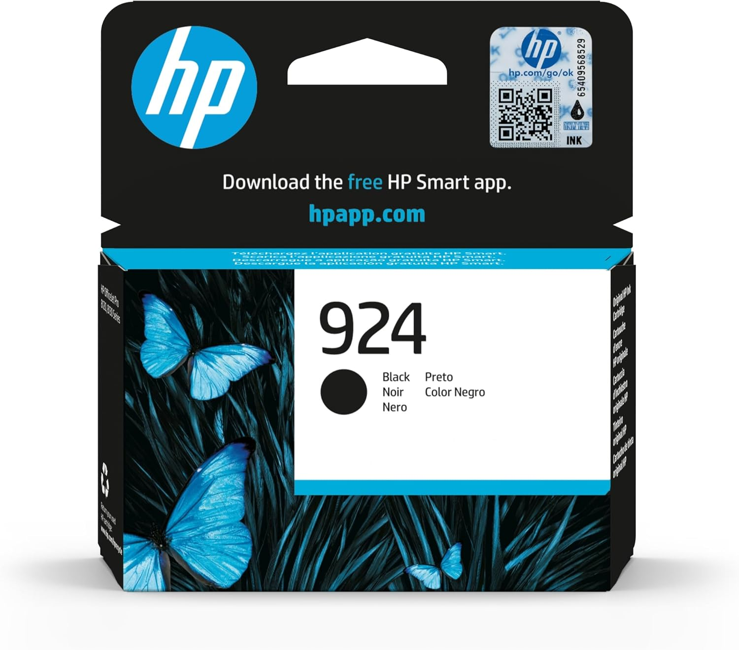 HP 924 Genuine Original Cyan Printer Ink Cartridge Works with HP Officejet Pro 81Xx All-In-One Series Printers (4K0U3NA)