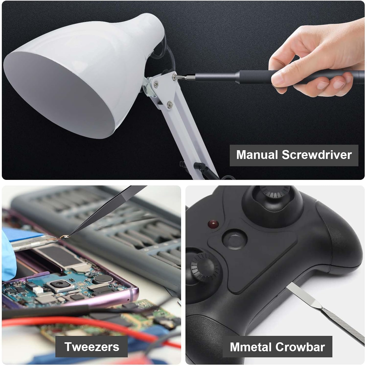 MQFORU Mini Electric Screwdriver Set, 78 in 1 Precision Electric Screwdriver with 72 Magnetic Bits, 5 Torque Settings, 4 LED Lights, for Precision Work Phone Watch Camera image number 6