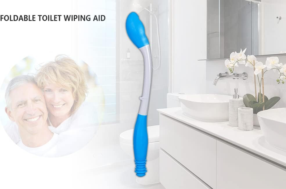 Foldable Long Reach Comfort Wiper - Bottom Wiping Aid - Butt Wiper Self Wipe Assist Toilet Aids Wand - Daily Living Bathroom Aid for Limited Mobility image number 4