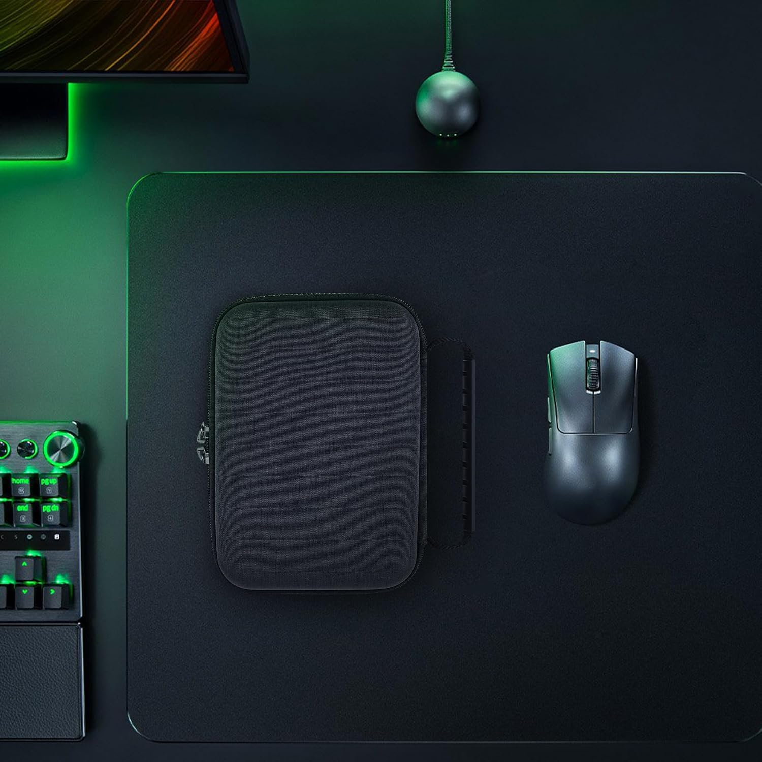 Geekria Mouse Carrying Case, Compatible with Razer Deathadder V4 Pro/Deathadder V3 Pro/Deathadder V3 Wireless, EVA Hard Shell Protective Travel Bag (Dark Gray) image number 1