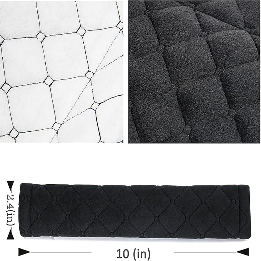 Soft Car Seat Belt Pad Cover, 2 PCS Seatbelt Shoulder Pad for a More Comfortable Driving Compatible with All Cars and Backpack,Carseat Straps Covers (Black) image number 5