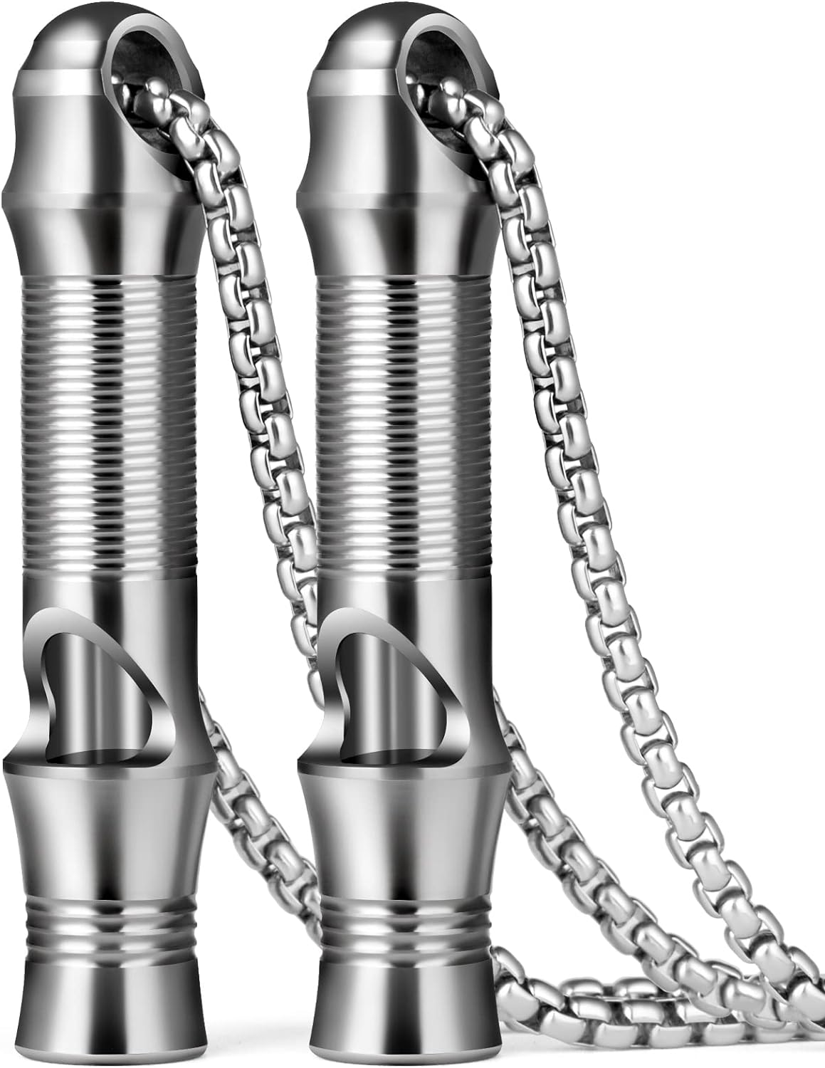 TISUR Titanium Emergency Whistle,Edc Safety Whistles Necklace Loud up to 120Db,Survival Whistles for Survival,Hiking,Camping,Pets Training