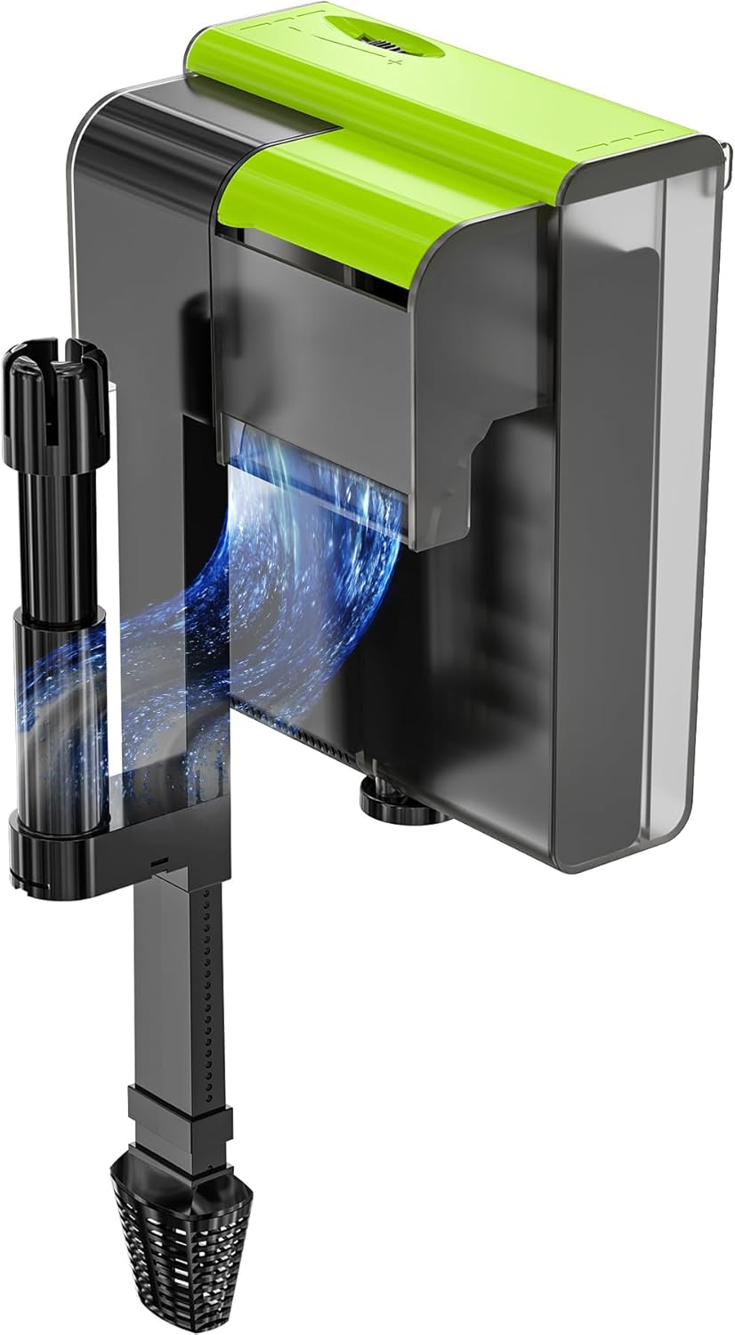 Forever Speed Aquarium External Filter with UVC 4-In-1 Adjustable Flow Hang on Filter 450L/H Waterfall Filter for 10-100L Aquariums image number 1