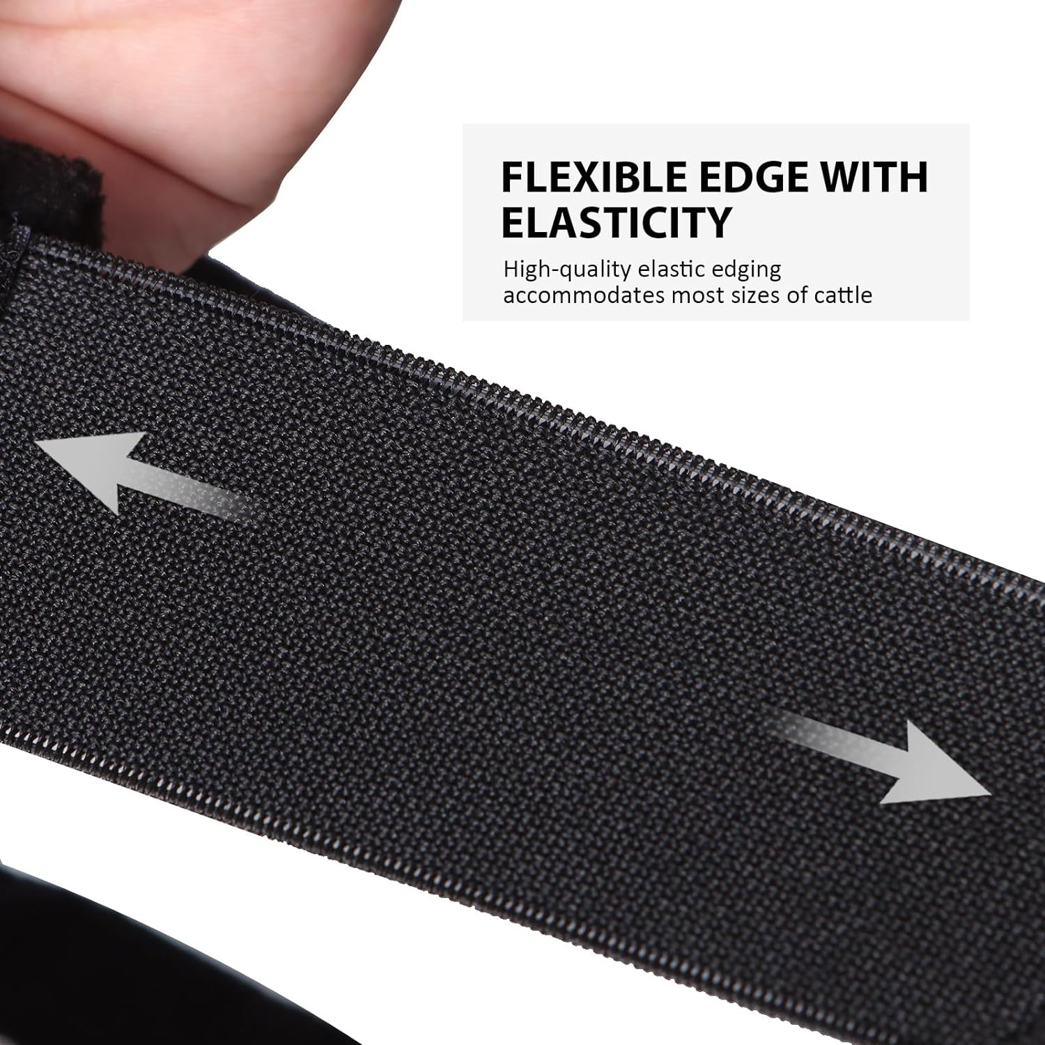 Harrison Howard Cattle Livestock Fly Mask Breathable Mesh Padded Edging with Fun Patterns Large Spacing Forelock Opening Design Adjustable Fit for Cattle Deep Grey - Deep Grey image number 4