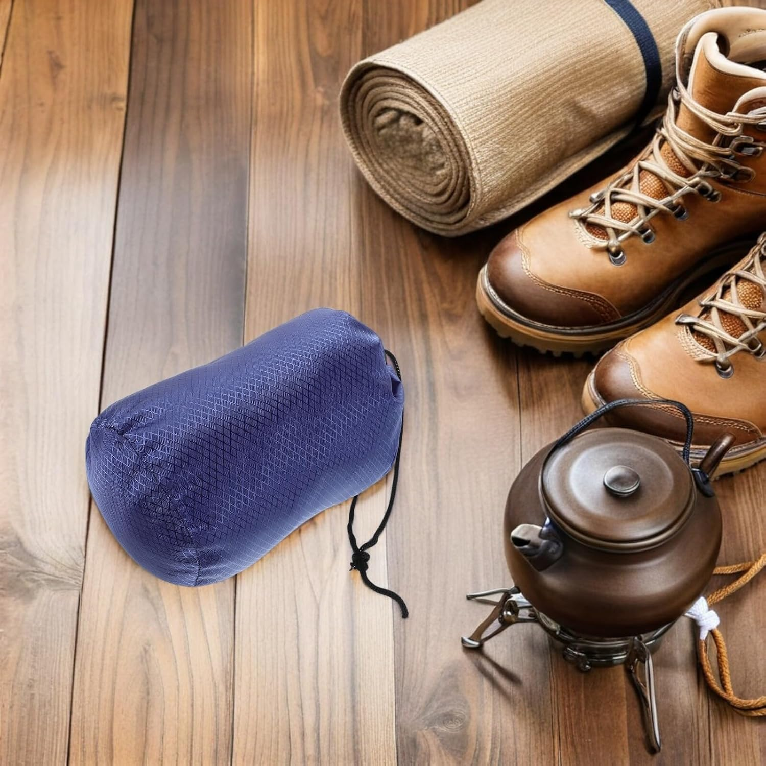 YARNOW 2Pcs Drawstring Storage Bags for Travel Camping Compression Stuff Sack for down Jackets Lightweight Packing Organizer with Stylish Pattern and Reusable Design image number 1