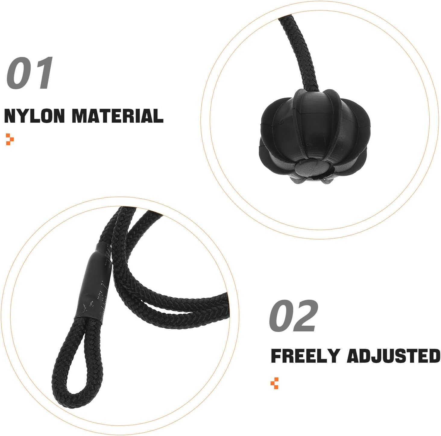 Ibasenice 2 Sets Adjustable Elastic Bungee Cord with Clips and Carabiner Hooks for Trunk Partition Lanyard Installation Space-Saving Straps for Car Boot Organizer and Parcel Shelf in Black image number 5