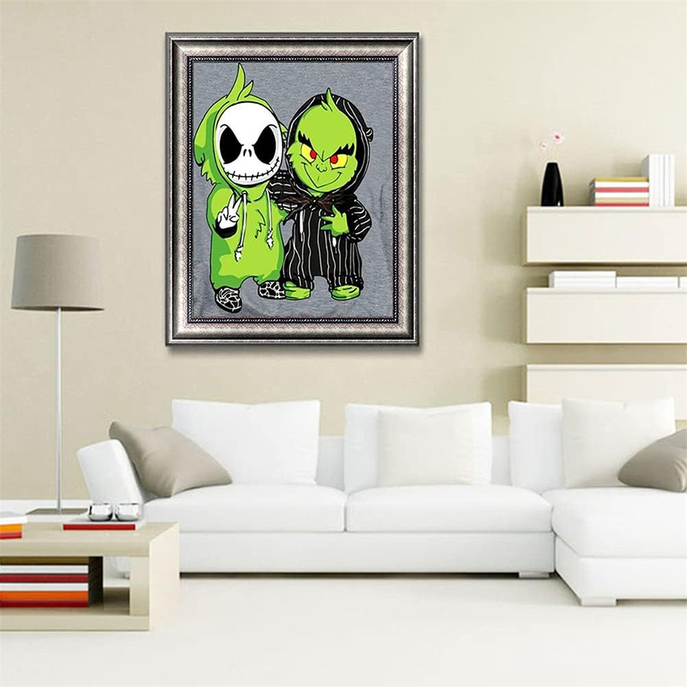 Diamond Painting Kits with Tools, Meecaa Halloween Ghost DIY 5D Full Drill Cross Stitch Diamond Mosaic Art Craft 30X40Cm (Ghost) (20210507) image number 5