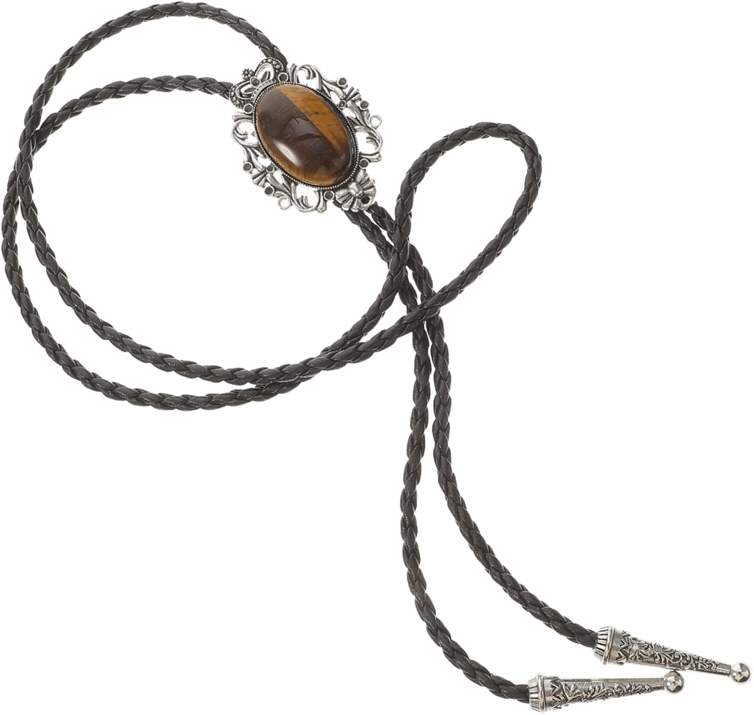 WESIEVYA Bolo Tie Men Necklaces Western Necklace Vintage for Men Locket for Men Aqua Ties Shirt Neck Chain Shirt Necktie Neckties Mens Necktie Cowboy Agate