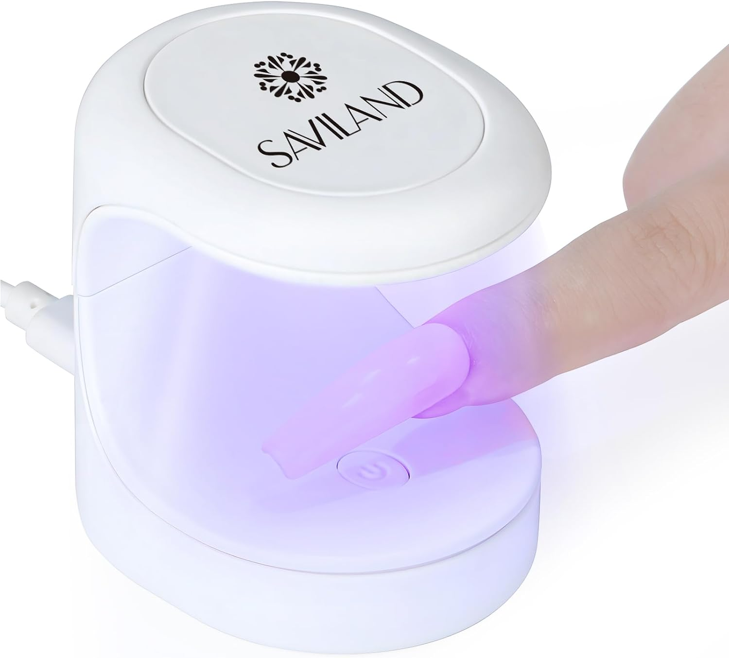 Saviland Mini Nail Lamp, Quick-Dry Gel Nail Lamp 16W, Portable U V Light for Easy and Fast Nail Extension, U V LED Curing Lamp for Manicure Starters DIY Nail Art image number 1