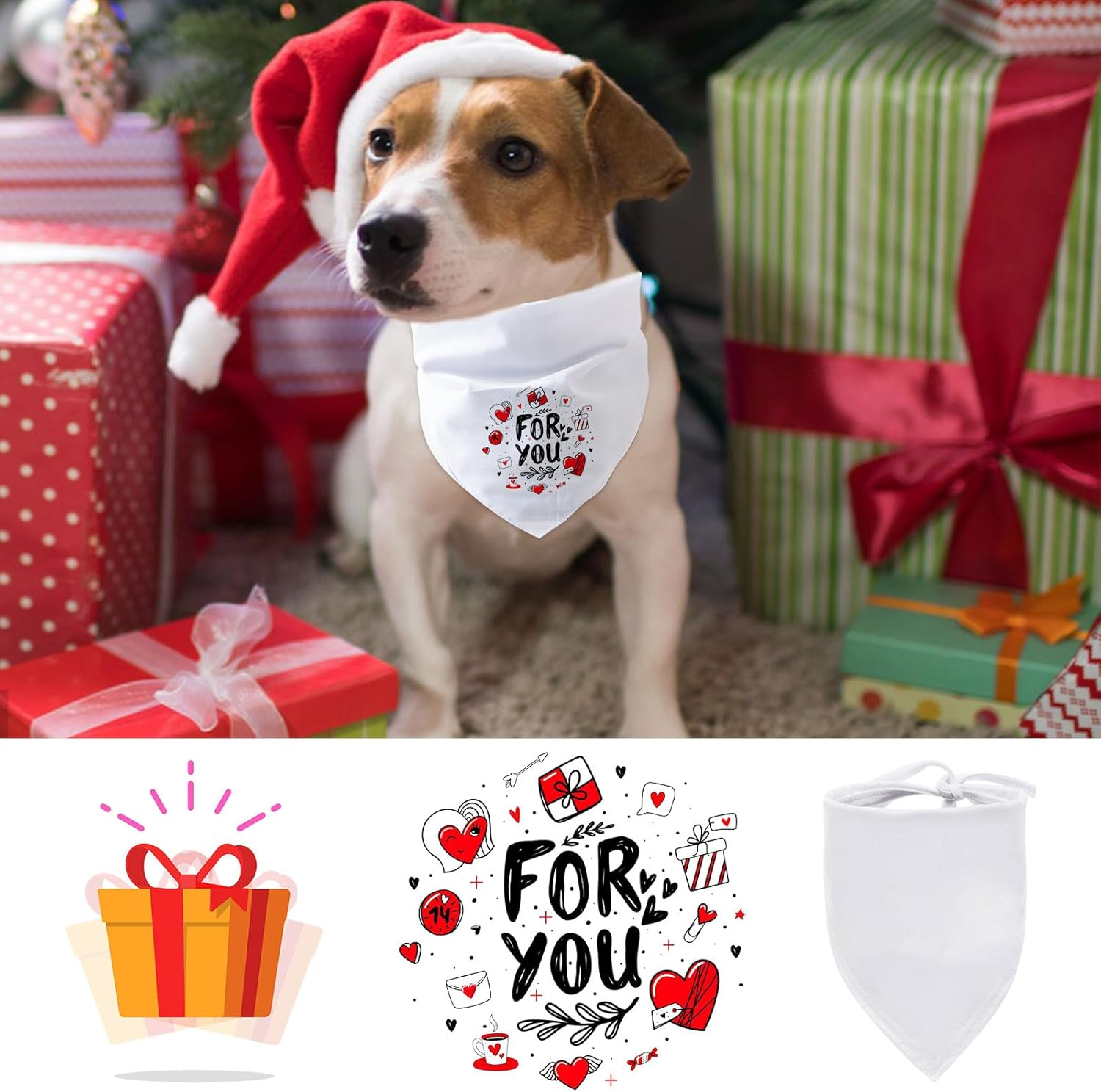 Blank Dog Bandanas, 36 Pack Solid Pet Triangle Scarf, White, DIY Triangle Dog Bandanas for Small, Medium and Large Dogs - 24Pcs image number 3