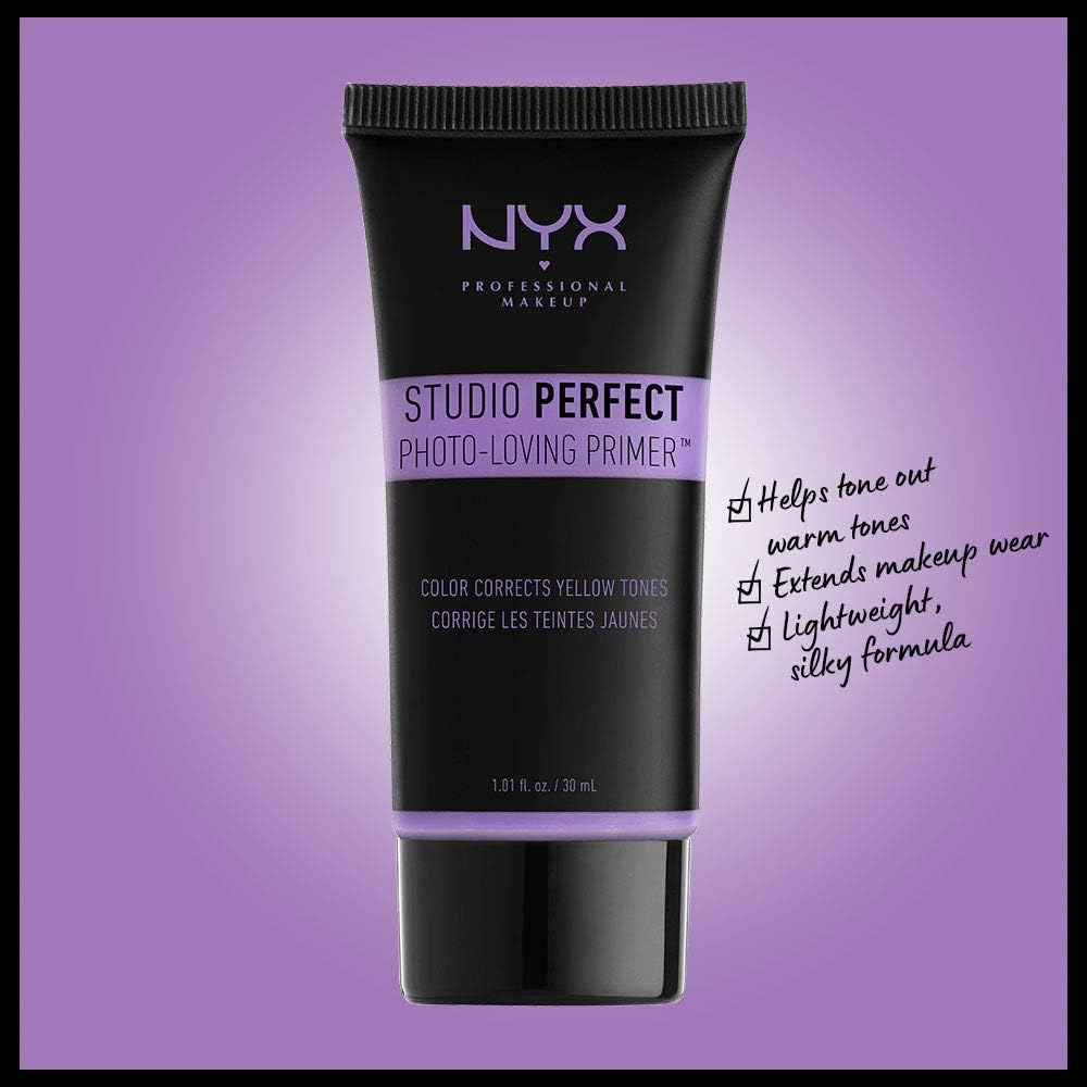 NYX PROFESSIONAL MAKEUP Studio Perfect Primer, Vegan Face Primer - Lavender (Color-Correcting) - Clear image number 3