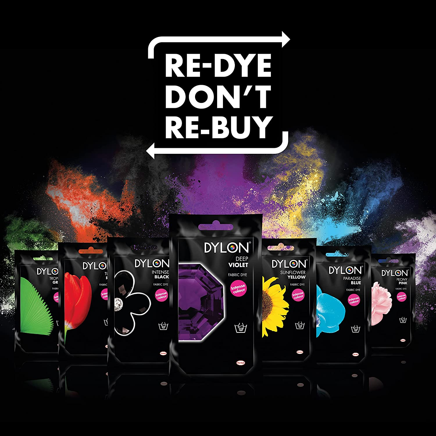 Dyes DYLON Hand DYE 50G - 8 Navy Blue - Sunflower Yellow image number 4