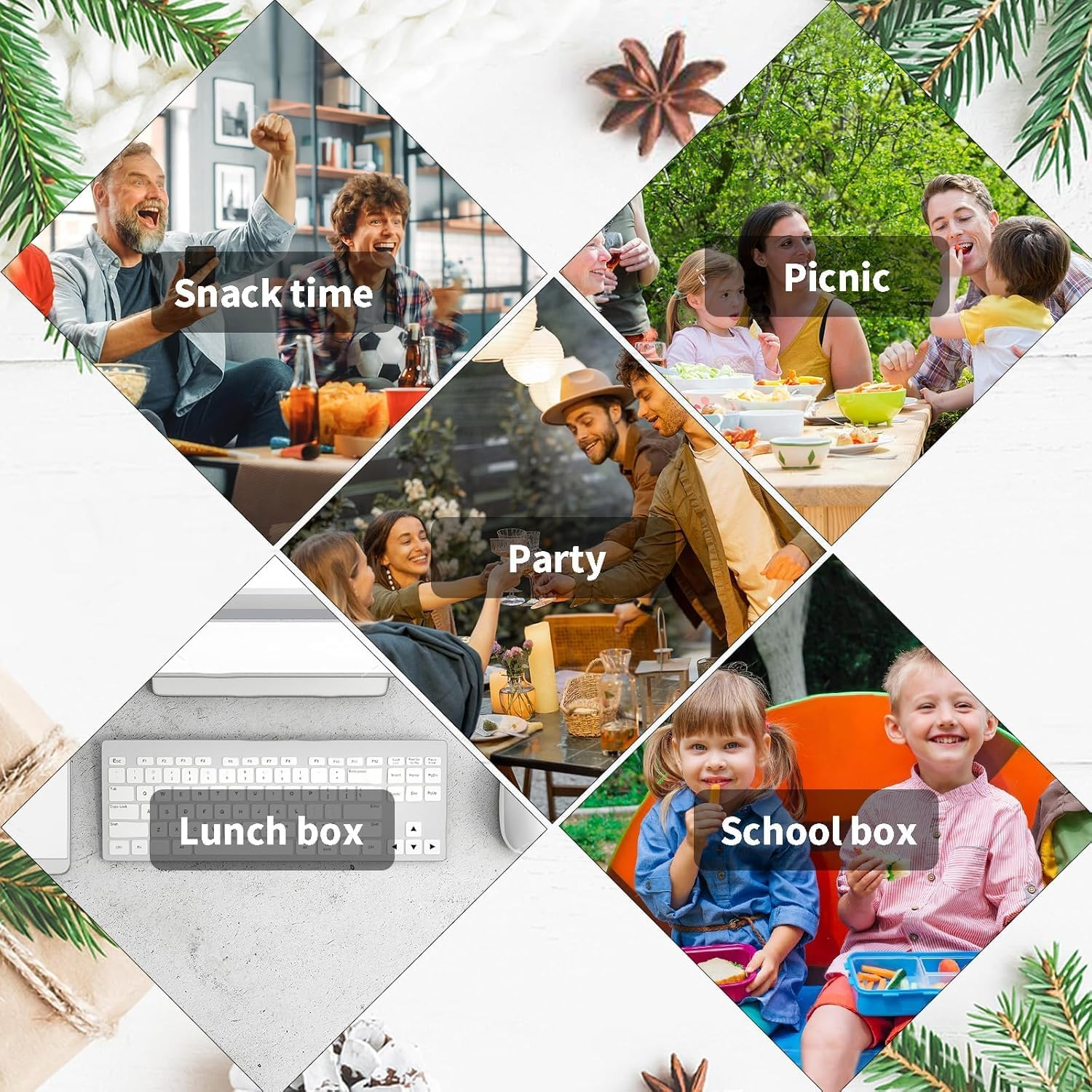 Reusable Snack Containers, 15PCS Snack Containers with 2 Compartments & Lids, Re-Usable Sauce Container, Double Compartment Container for Take-Out Condiments, To-Go Sauce, Sampling, Travel image number 1