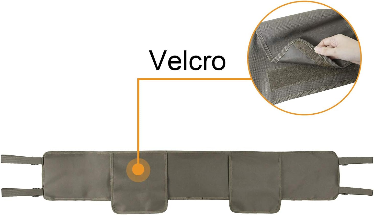 MYDAYS UTV Roll Cage Organizer Case, Cargo Rear Storage Bag Gear Bags,Tools Storage Solution for Most Full Size Utvs, Polaris, Yamaha and Kawasaki Utvs image number 4