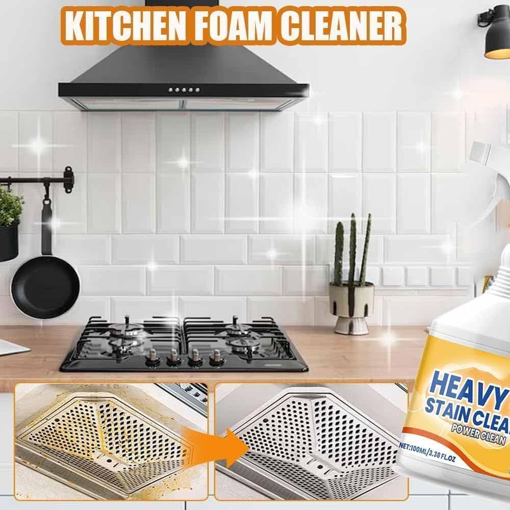 2025 New Multifunctional Kitchen Foam Cleaner & Degreaser Spray &ndash; Heavy-Duty Foaming Cleaner for Stubborn Stains, Range Hoods, Grime & Grease &ndash; Ideal for UK Kitchens (1)