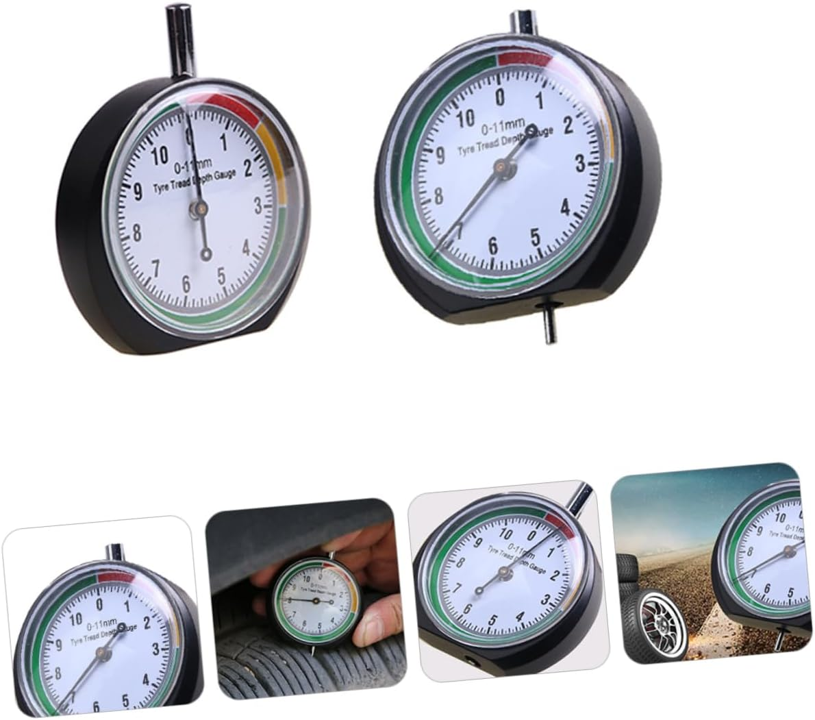 LALADEFIEE 2Pcs Car Tire Tread Depth Gauge Tyre Depth Tester Tool for Trucks and Minivans Accurate Measurement Automotive Tire Monitor image number 6