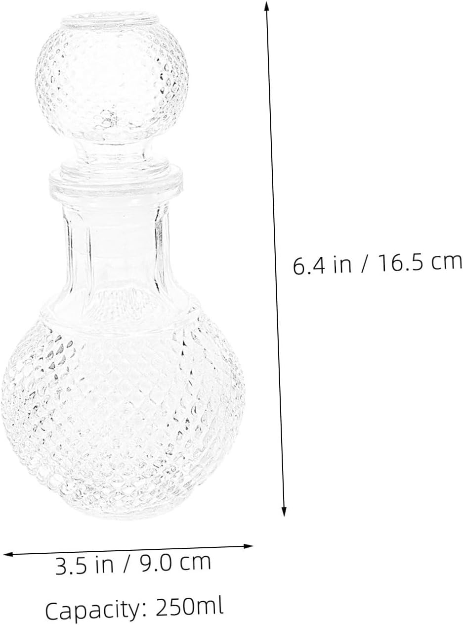 BRIGHTFUFU 2Pcs Creative Glass Wine Bottle Thickened Cocktail Container Convenient Whiskey Glass Wine Decanter for Home Bar Decor image number 4