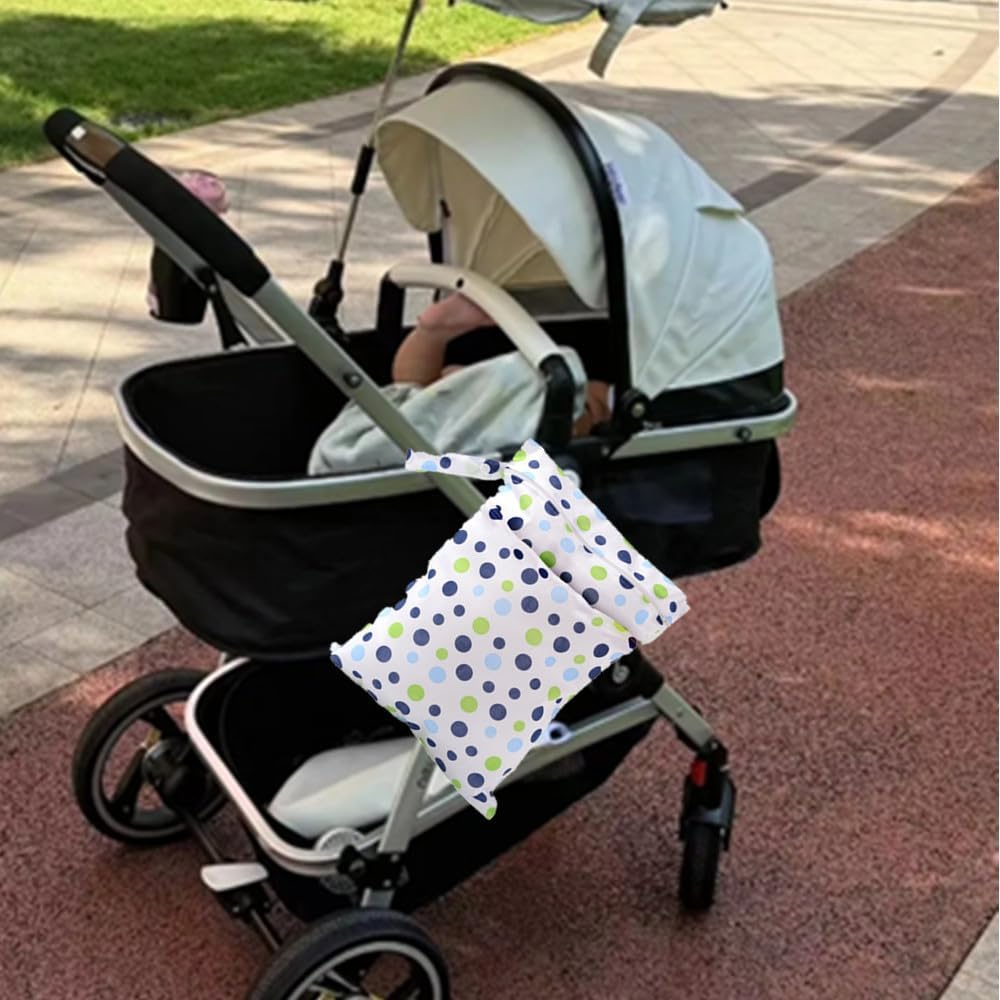 Wet Dry Bags for Baby Cloth Diapers, Cuicanfla 1 Pcs Cart Hanging Bag Diaper Travel Wet Dry Organizer Zippered Wet Dirty Diapers Wet Bag Stroller Storage Bag Diaper Pail Diaper Wet Bag image number 1