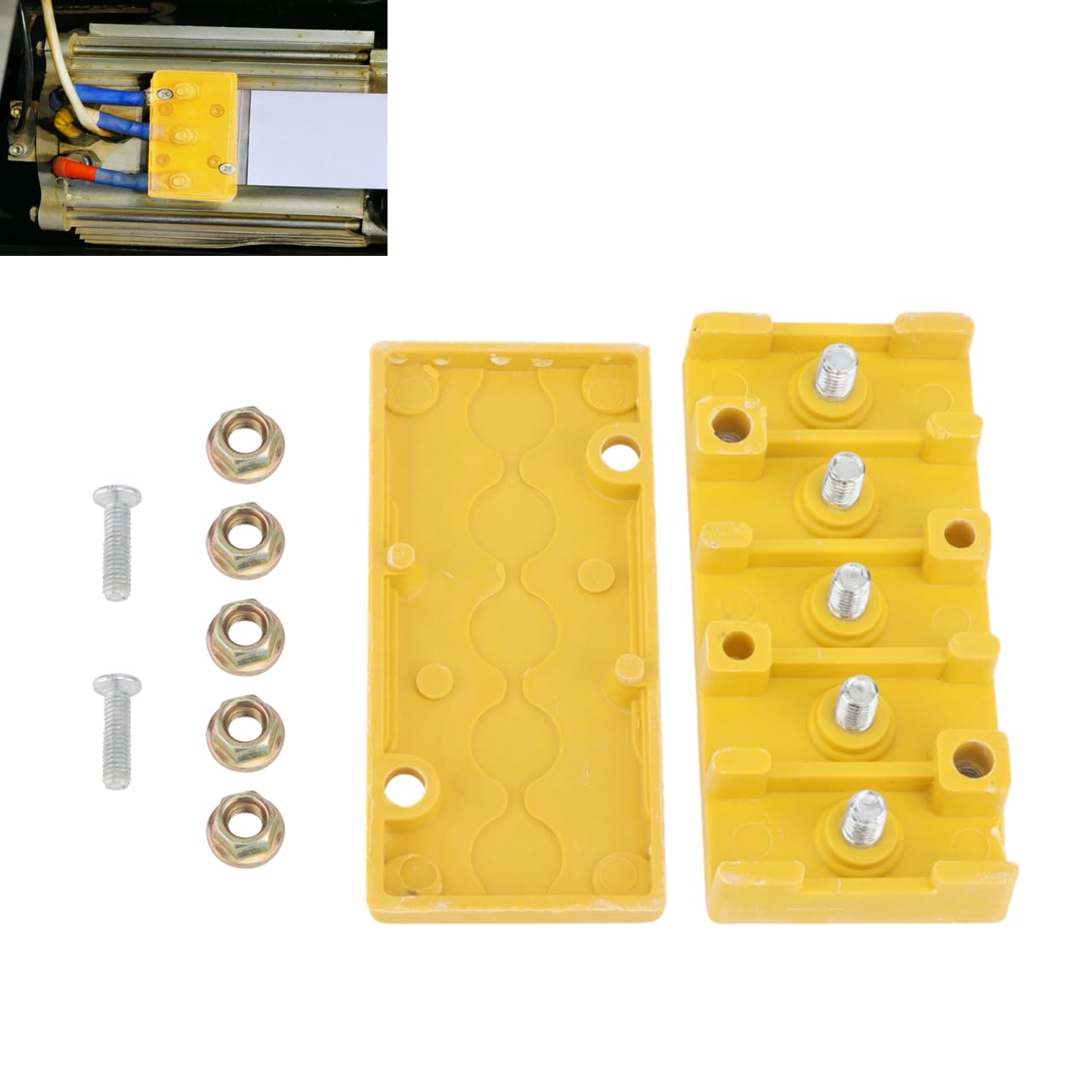 Electrical Motor Controller Wire Connection Box, 5 Pole Bike Wire Connector Box for E Bike, Phenolic Material, Ultrahigh Insulation Heat Resistance image number 1