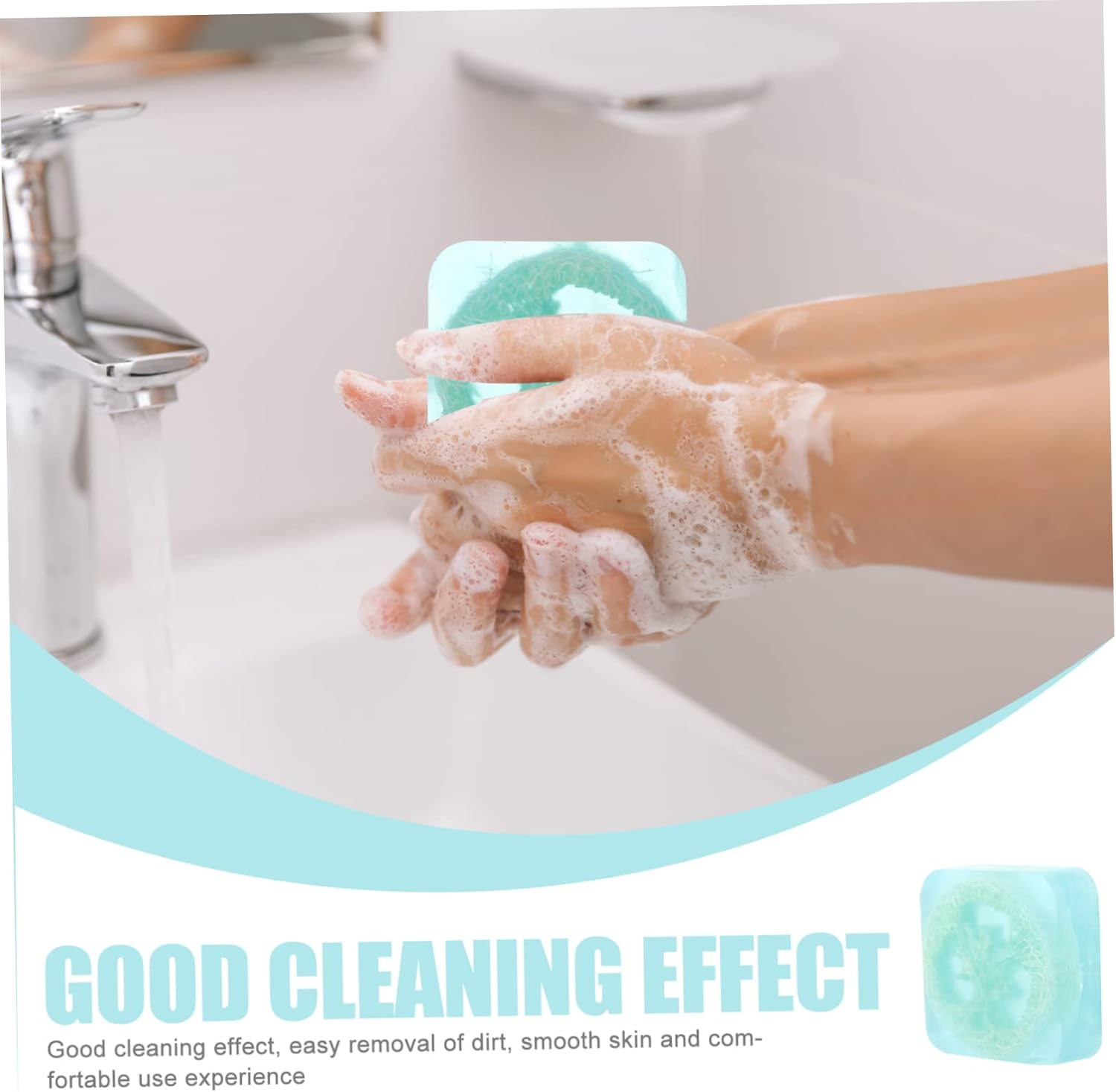 KAILIKETIY Loofah Soap Bar Natural Handmade Exfoliating Soap Acid Refreshing Skin Cleanser Bathing Facial image number 6