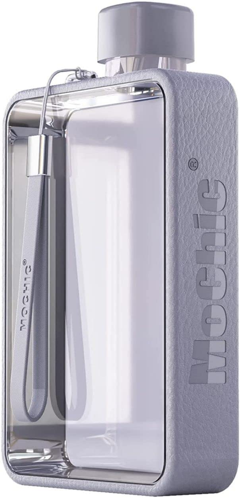 A5 Flat Water Bottle for Cold and Warm Drink Portable Travel Mug Men Women Kids High-Quality Plastic Flask BPA Free Water Bottle for Sports - Leak Proof. 380Ml (Black)