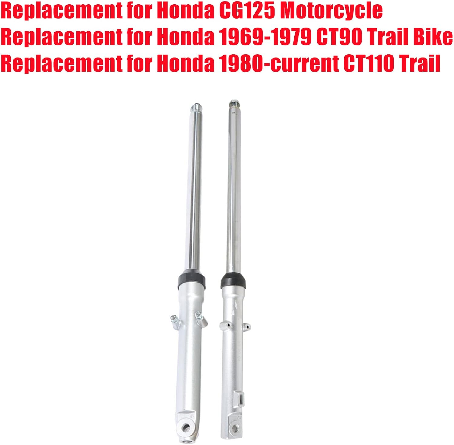 GXYWADY 27 Motorcycle 1 Pair Front Fork Shocks Absorber Suspension Replacement for Honda CG125 CT90 CT110 Trail image number 1