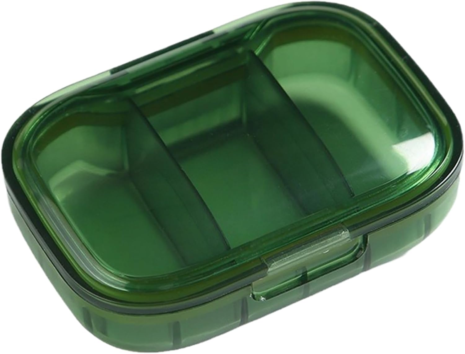 Clear Travel Pill Box - 7X5X2.6Cm Daily Pills Organizer, Portable Pill Box Aesthetic, Separate 3 Compartment Travel Pills Container | Medication Case for Pocket Purse, Daily Supplements image number 6