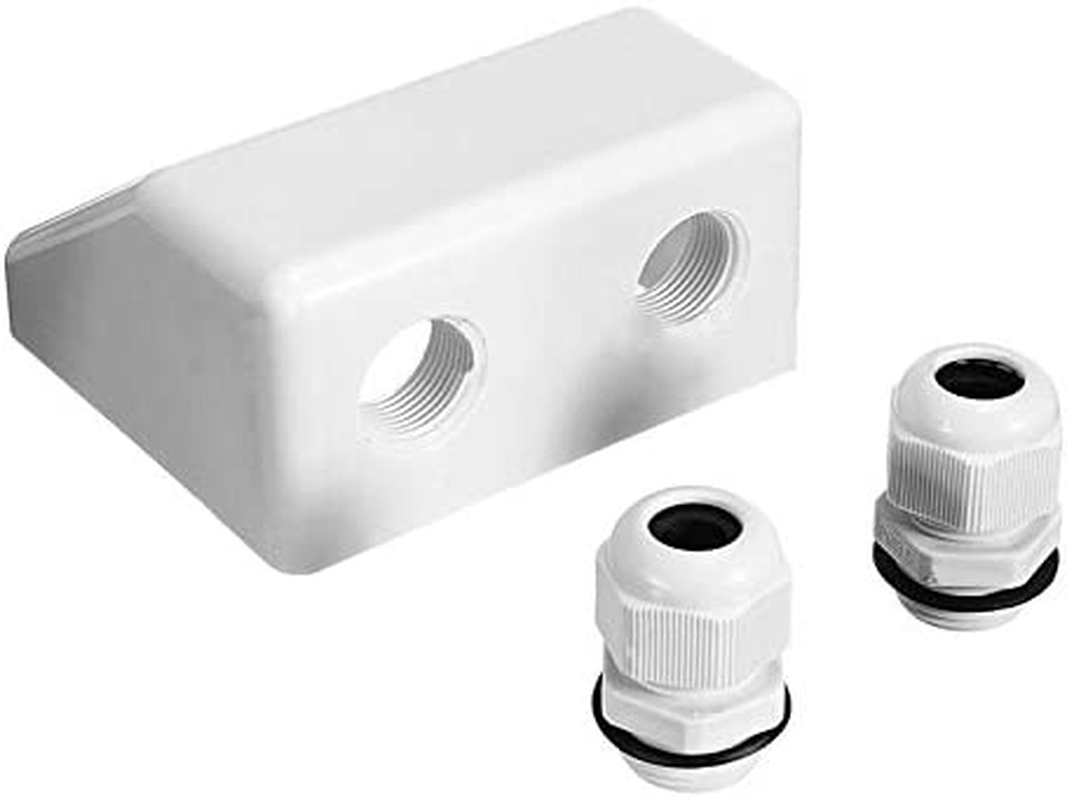 NUZAMAS Waterproof Twin/Double Cable Entry Gland Box for Solar Panel Satellite Aerial Caravan Motorhome RV Camping Van Boat Uv-Resistant -White image number 4