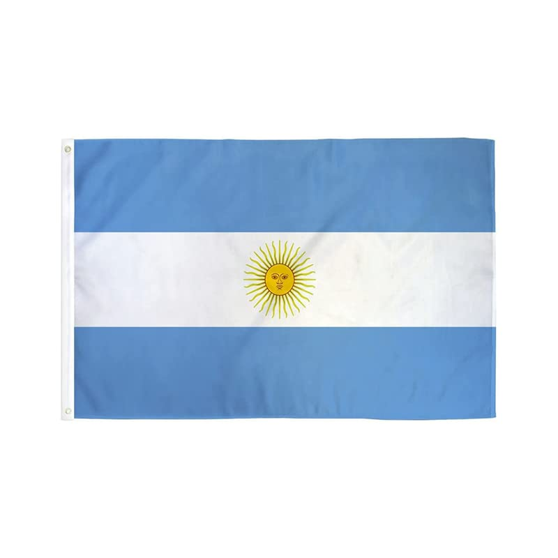 150 X 90Cm Large Argentina Flag with Brass Grommets Argentine Argentinian National Outdoor Festival 3X5 Feet, UV Fade Resistant, Double Stitched for Outdoor Festivities image number 3