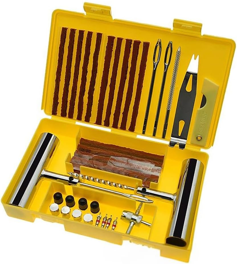 57 Piece Tyre Repair Kit, Heavy Duty Tyre Plug Set, Heavy Duty Tyre Repair Tools and Tyre Repair Kit for Car, Truck, ATV, RV, SUV, Lawn Mower, Motorcycle, Tractor, Trailer image number 4