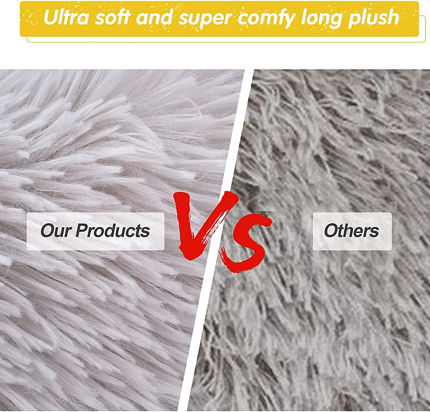 Pets Calming Cat Bed Dog Beds, Proxima Direct Ultra Soft Cat Cushion Bed round Nest Fluffy Plush Bed Donut Cuddler Dog Bed with Non-Slip Bottom Suitable for Cats or Dogs Puppy (60CM, Light Grey) image number 4