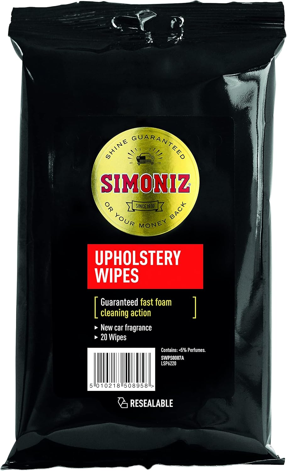 Simoniz Upholstery Wipes 20 Pack image number 1