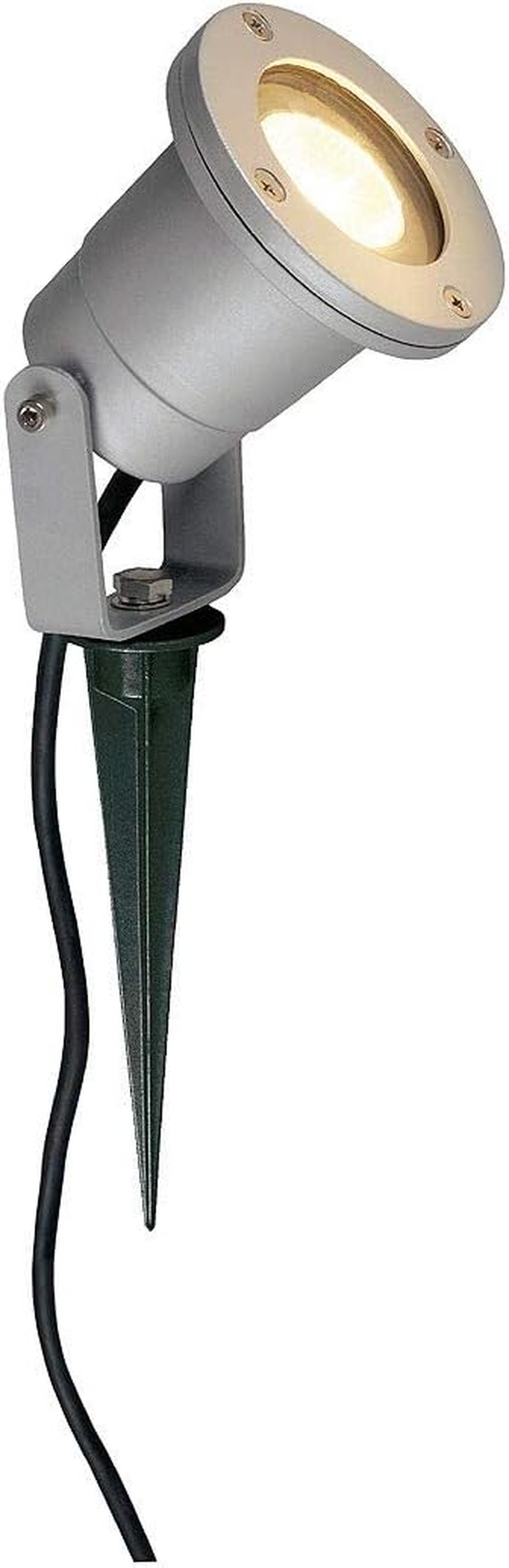 SLV Nautilus Outdoor Lamp for Lighting Garden, Patio, Plants, Paths, Pond, Outdoor Light, Outdoor Spotlight, IP65, GU10, with Plug, with Ground Spike, Grey image number 2