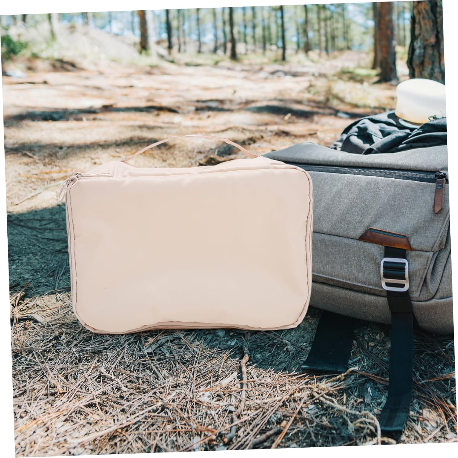 Minkissy 7Pcs Travel Essentials Organizer Packing Cubes Suitcase Organizer Bags Toiletry Bag Pouches for Camping Gym image number 6