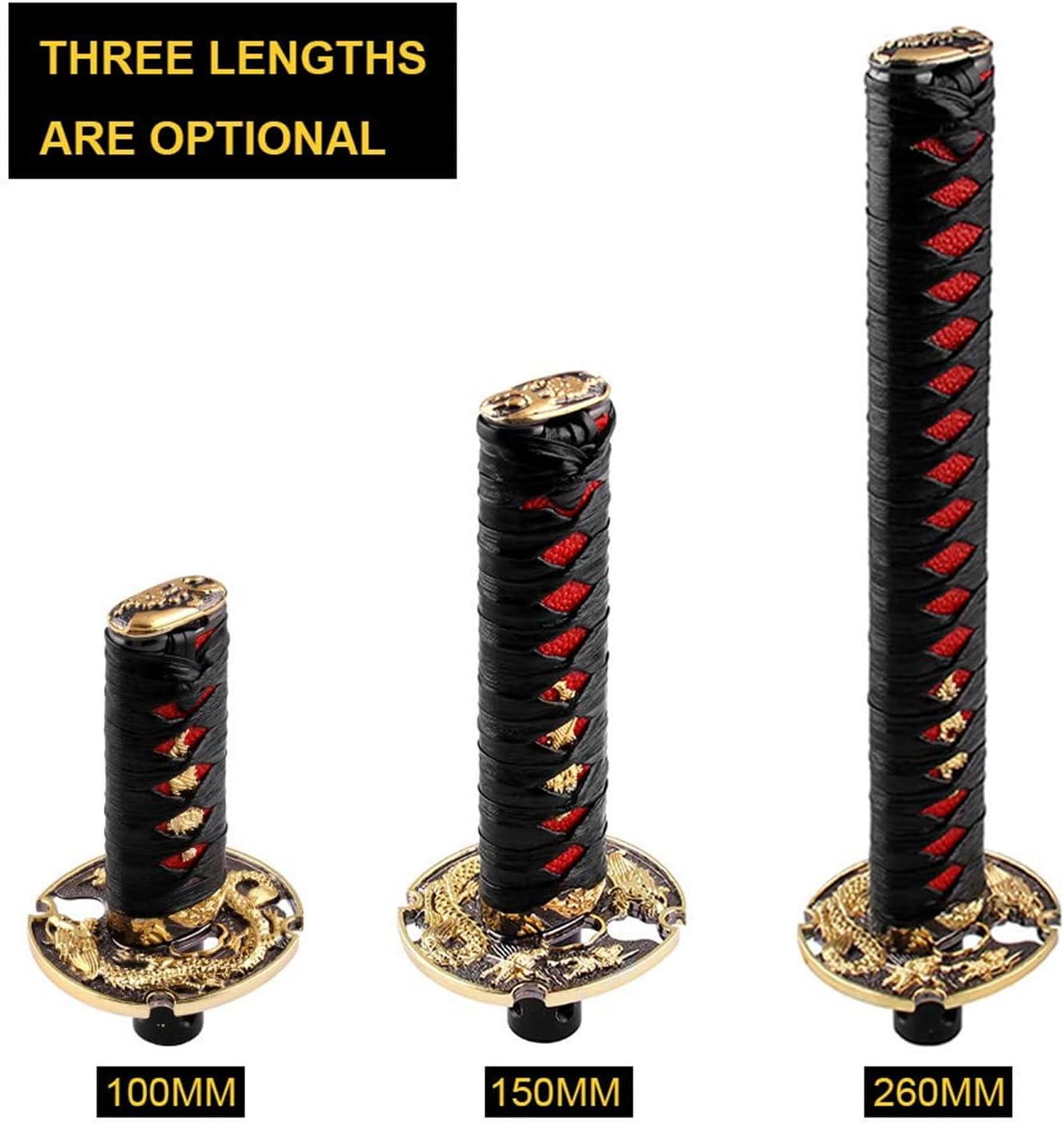 RYANSTAR Samurai Sword Automatic Shift Knob Universal for Lock/Button Automatic Transmission，Cool Katana Gear Shifter Metal Weighted Red&Black image number 1