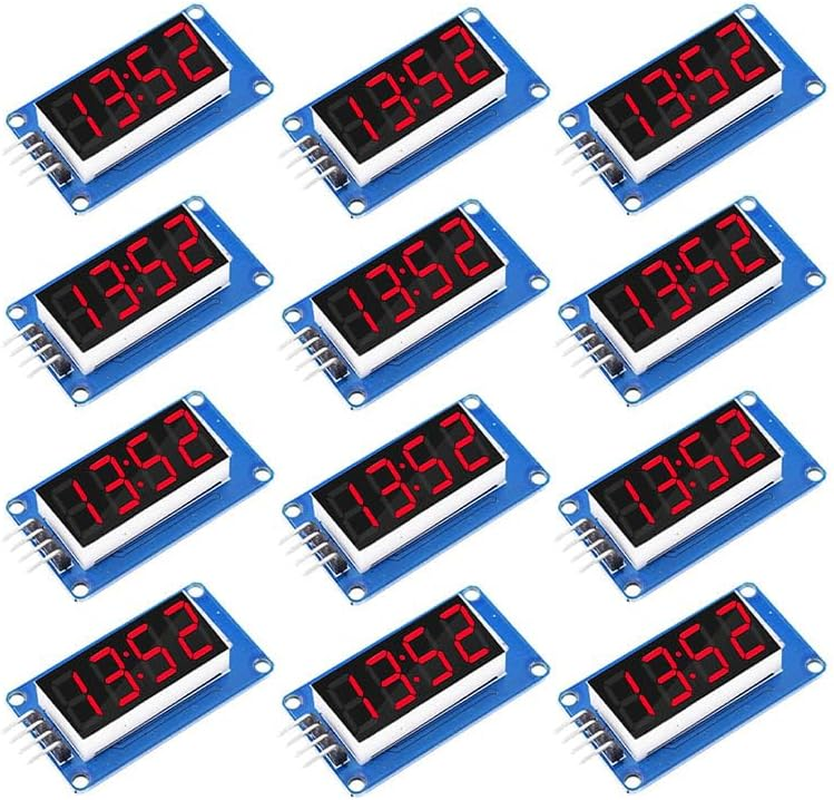 12PCS 4 Bits TM1637 LED Display Module Clock image number 2