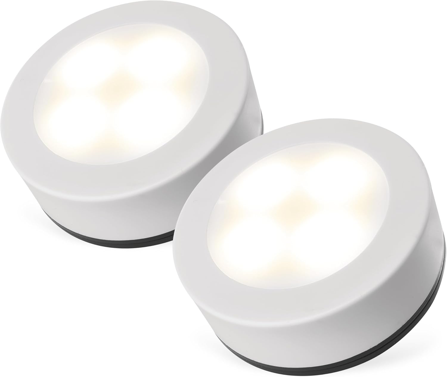 EMOS - LED Night Light 2 Pieces with Adhesive Pads - 2X Orientation Lights Battery Operated (3X AAA Each), for Children and Seniors - Pressure Light for Sticking on - Brightness 15 Lm, Light Range 3 M image number 1