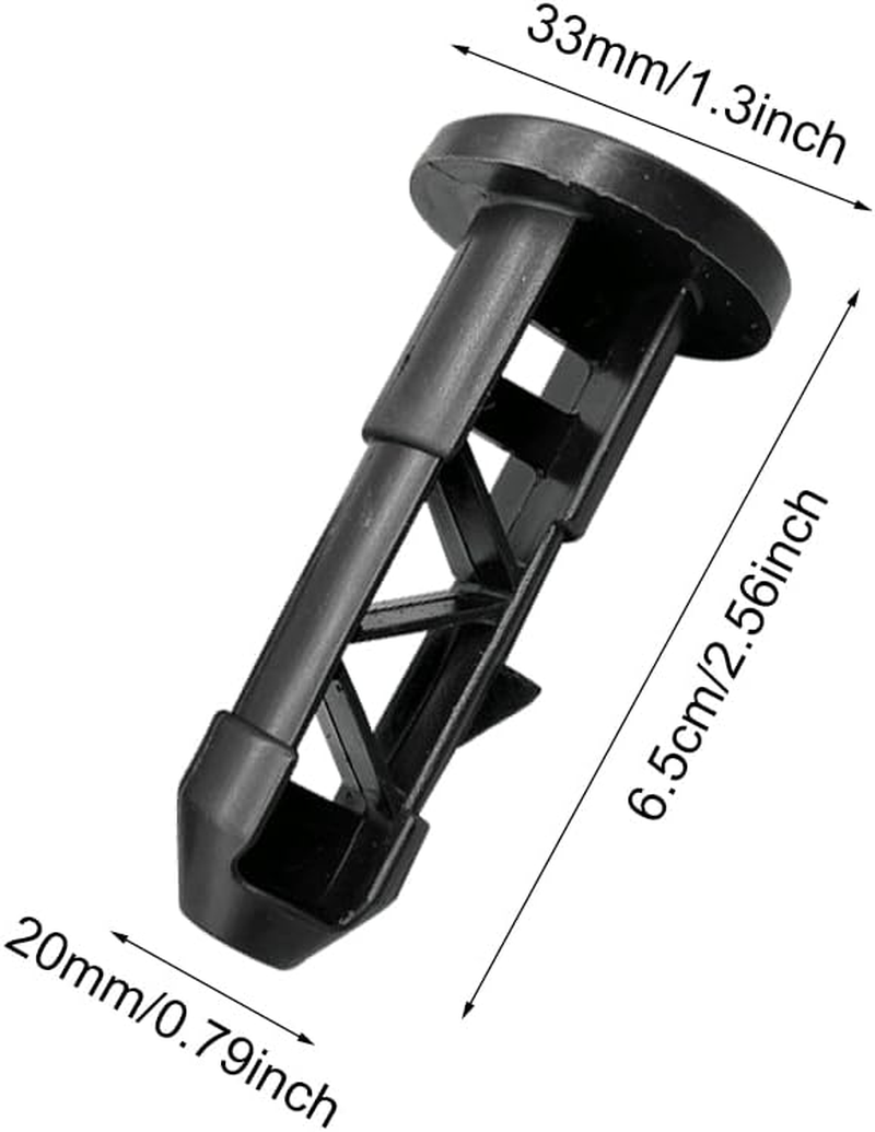 6Pcs Wheelie Bin Lid Hinge Pins, Latch Wheelie Trash Hinge Trash Can Hinged Pin Dust Bin Cover, Replacing 65Mm X 33Mm for 50/80/100/120/240L Wheelie Bin Lid Hinge Pin image number 2