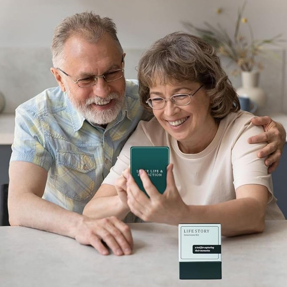 Life Story Interview Kit Cards 150 Pcs, Family Conversation Cards, Get to Know Parents and Grandparents for Family Pictionary Game Night with Curated Question Cards