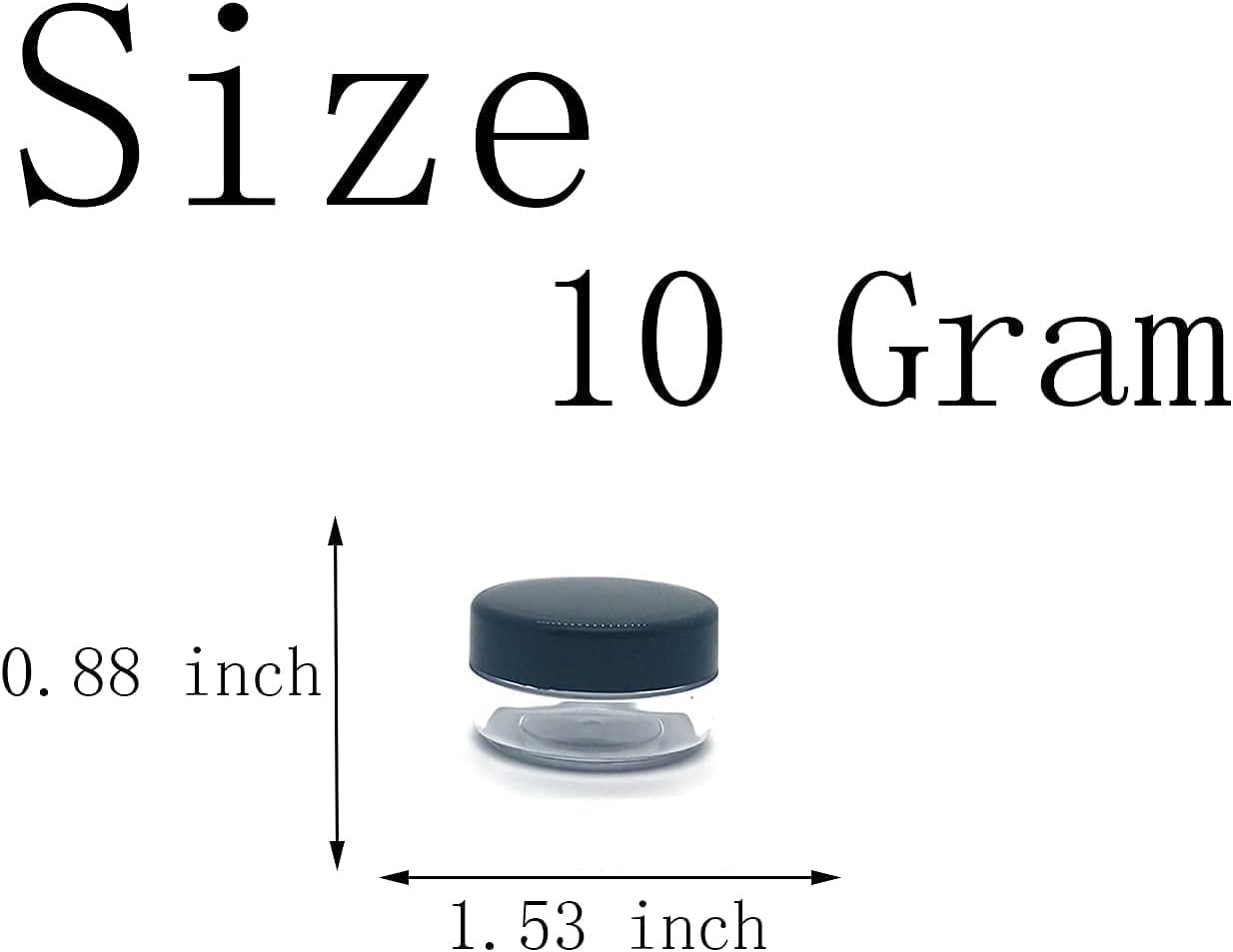 30 Pcs Sample Containers, 10 Gram Mini Sample Jars for Cosmetic, Eye Shadow, Black Lid image number 1