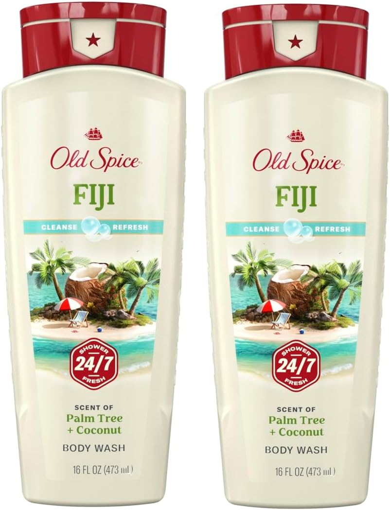 Old Spice Fresher Collection Men'S Body Wash, Fiji, 32 Ounce (Pack of 2) image number 2