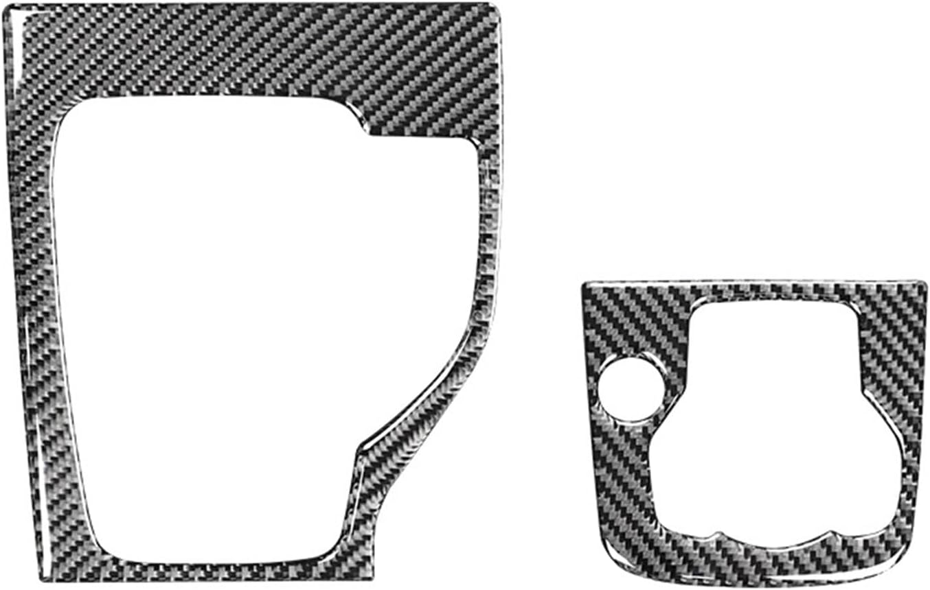 XIRONT Carbon Fiber Car Gear Head Shift Knob Panel Cover Trim Sticker, for Mazda, for 3 Axela 2014 2015 2016 2017 Accessories (RHD) Gear Shift Trim image number 2