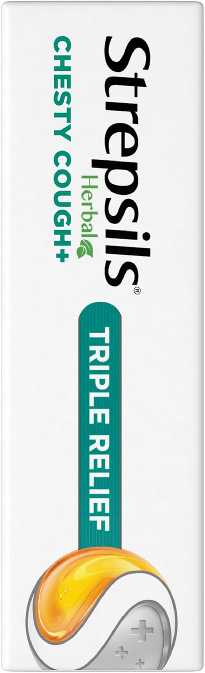 Strepsils Herbal Chesty Cough+ Triple Relief Honey Lemon Lozenges (Pack of 16) image number 6