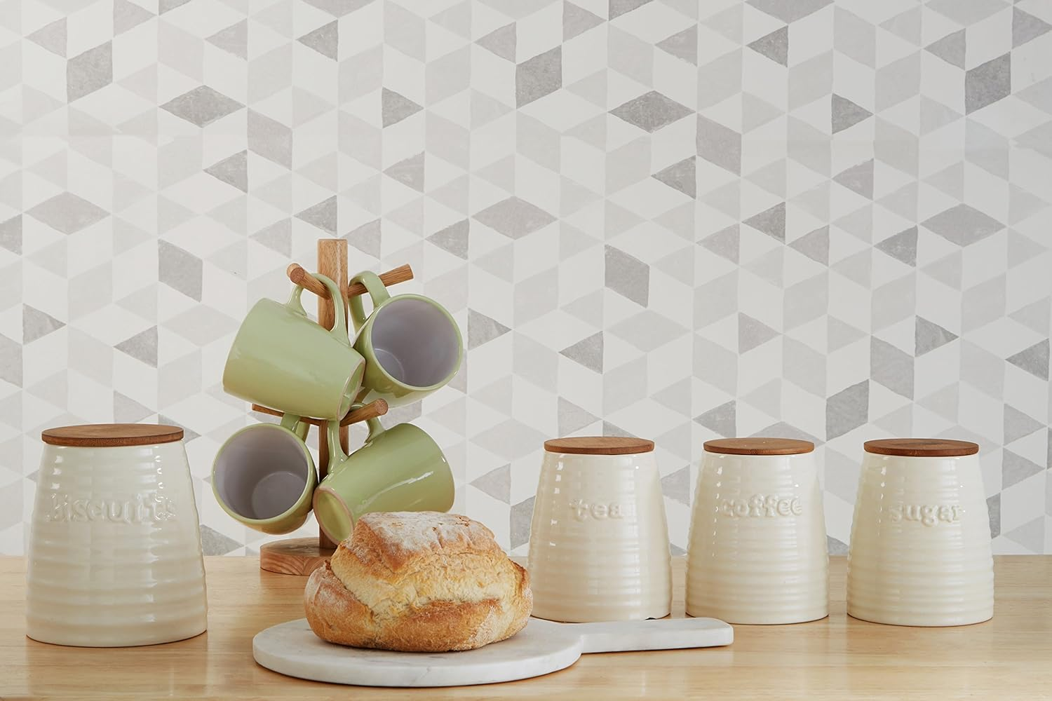 Premier Housewares Sweet Heart Baking Mould Pvastel Green Stoneware 1.4 Litres image number 1