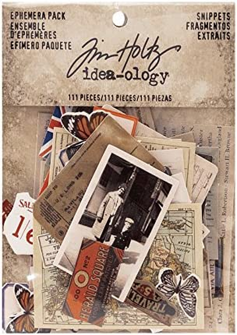Tim Holtz Idea-Ology Ephemera Pack - Snippets By, Various Sizes, 111 Pieces (TH93564) image number 2