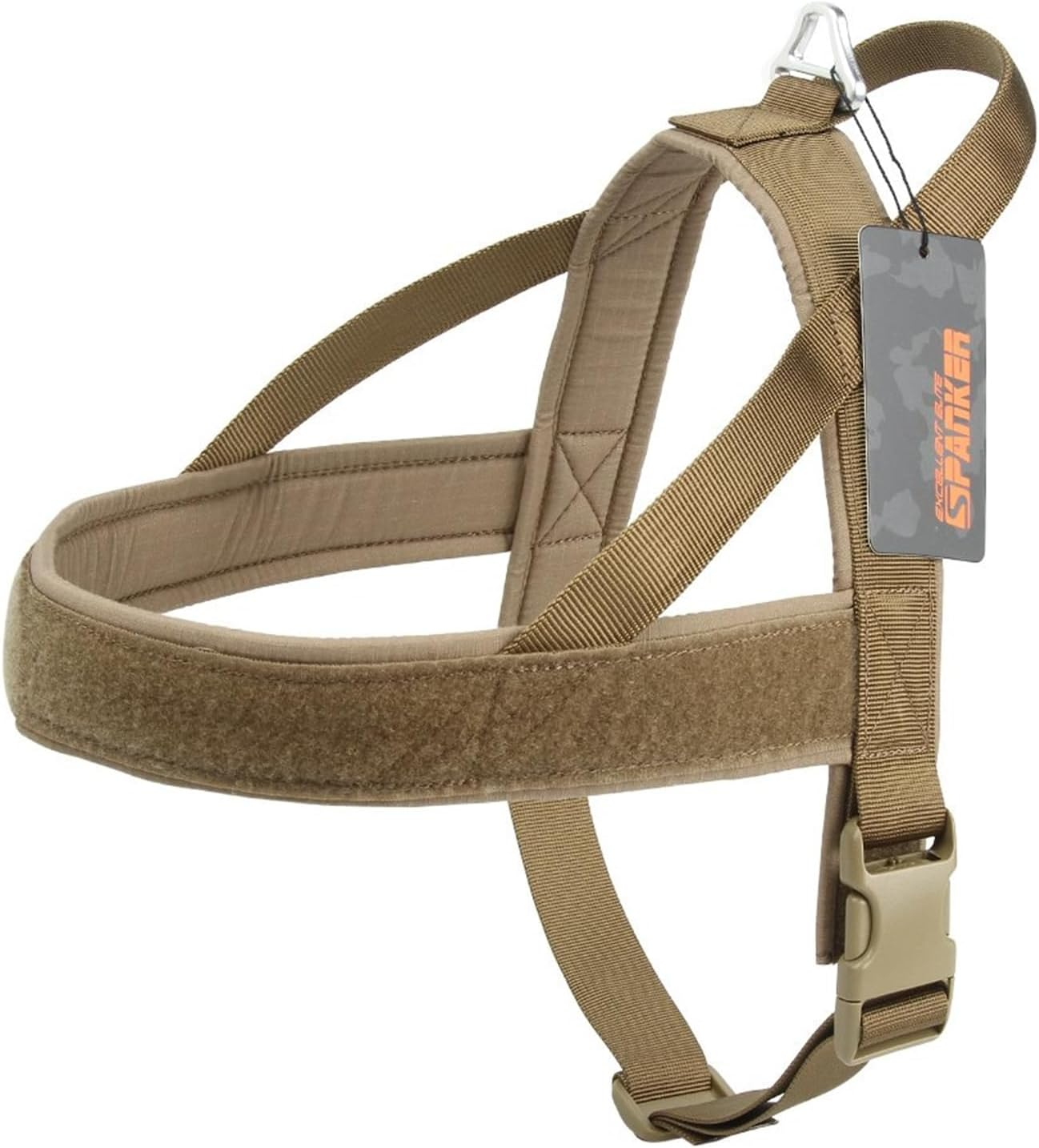 Excellent Elite Spanker Tactical Dog Harness Vest Adjustable Nylon Pet Dog Harness for Small Medium and Large Dogs(Coyote Brown-S)