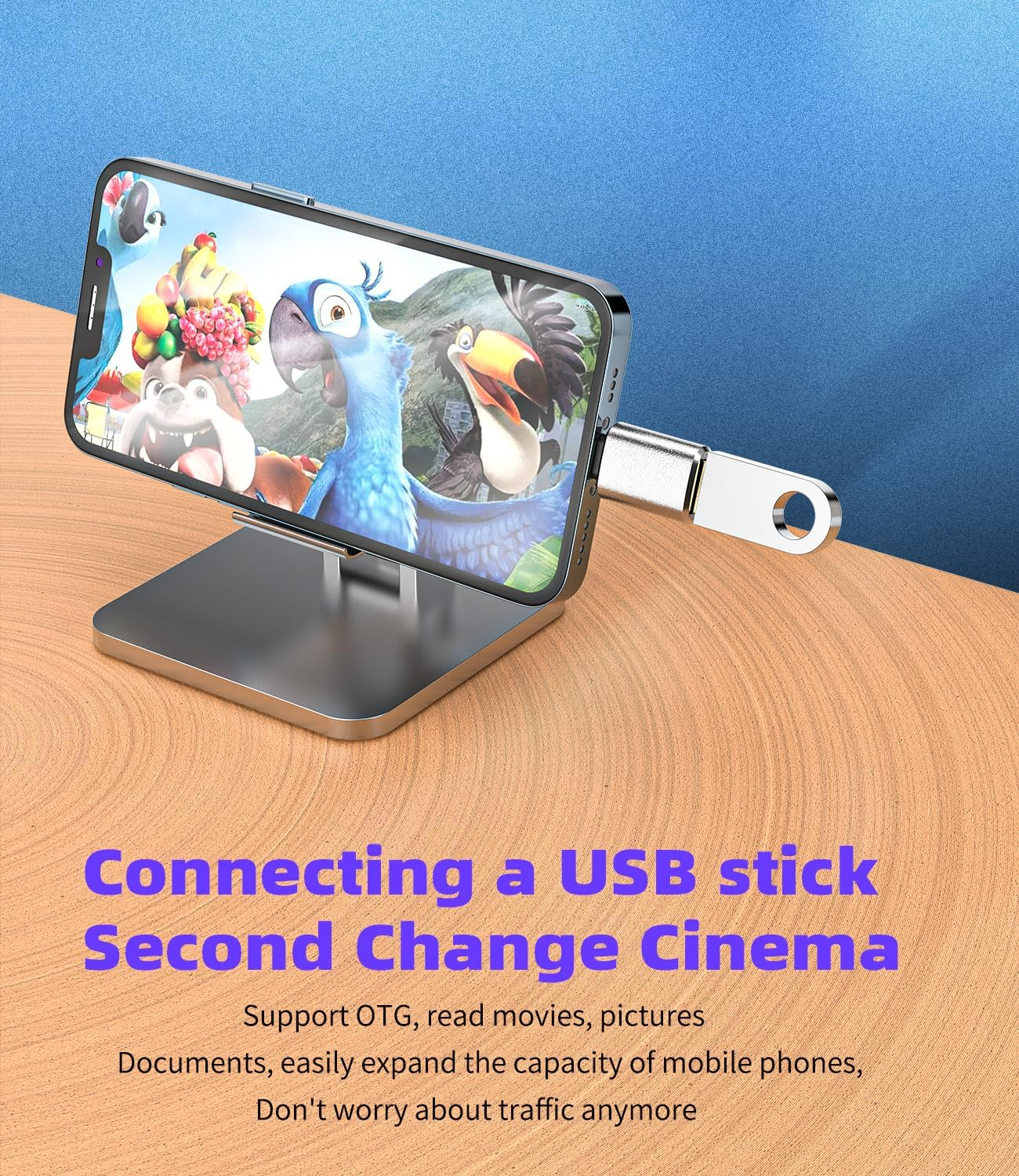 Lightning USB Adapter OTG 3.0 for Iphone for Ipad for Apple Device USB-A Connector for Keyboard Mouse Flash Drive Camera Card Reader Data Transfer Cable Memory Stick Digital Plug Converter Accessories image number 2