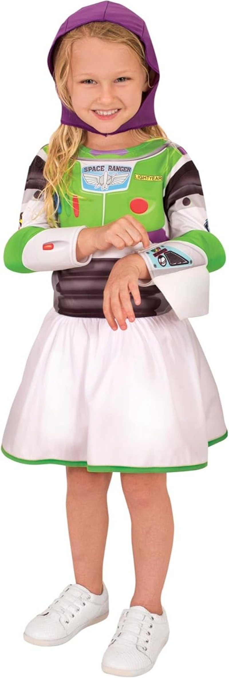 Disney Toy Story 4 Buzz Lightyear Girls Costume, Size 3-5 Years image number 1